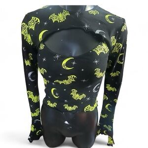 Dolls Kill bats tank top with long sleeves